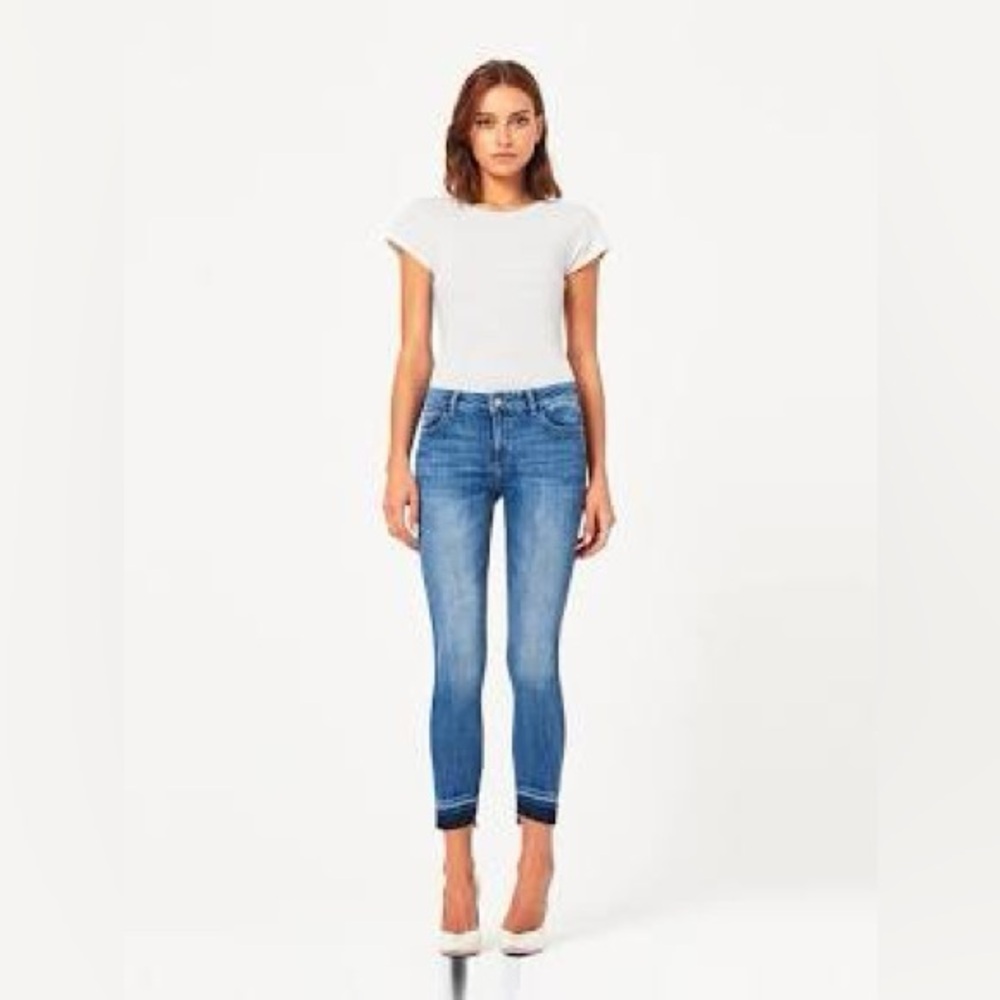 DL1961 Margaux Blue Straight Jeans - Size 24